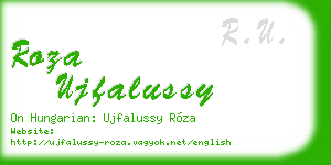 roza ujfalussy business card
